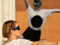 Two people taking part in a dance performance