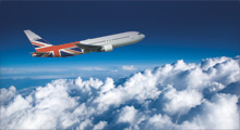 Aeroplane in the sky