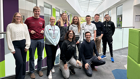 Research team from Loughborough University with ParalympicsGB staff