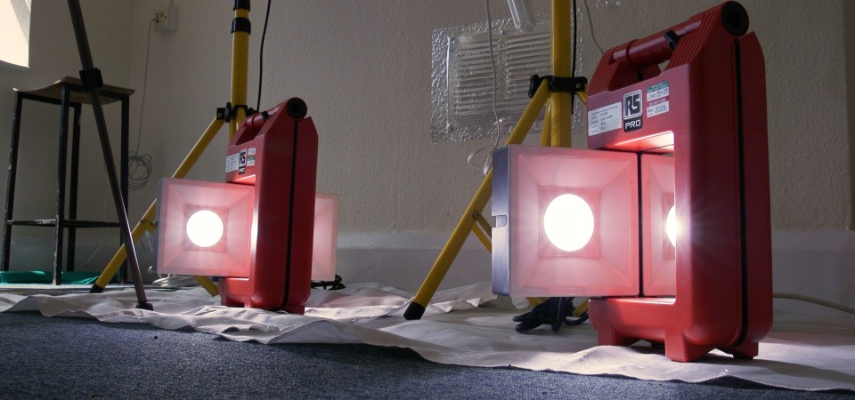 Two heat boxes used to simulate body warmth inside test homes