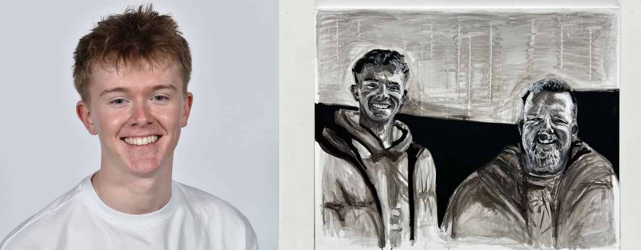 Jude Bowman with one of the pieces he will be displaying at the Degree Show.