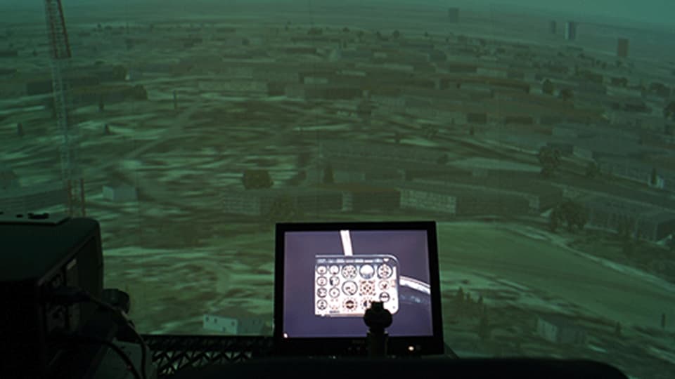 a fully immersive 180 degree hemispheric screen