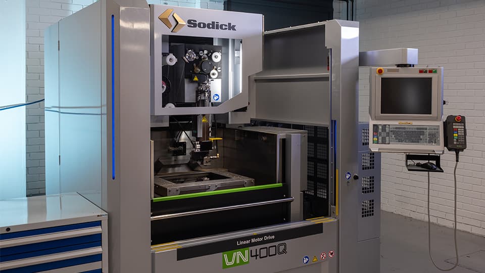 A wire electro discharge machining image