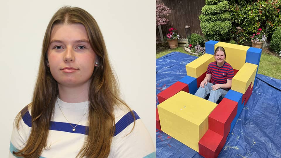 Profile picture of student and image of student in soapbox