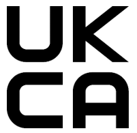A black text with letters saying UKCA