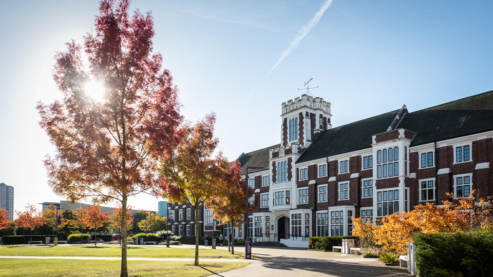 Hazlerigg Building in the autumn