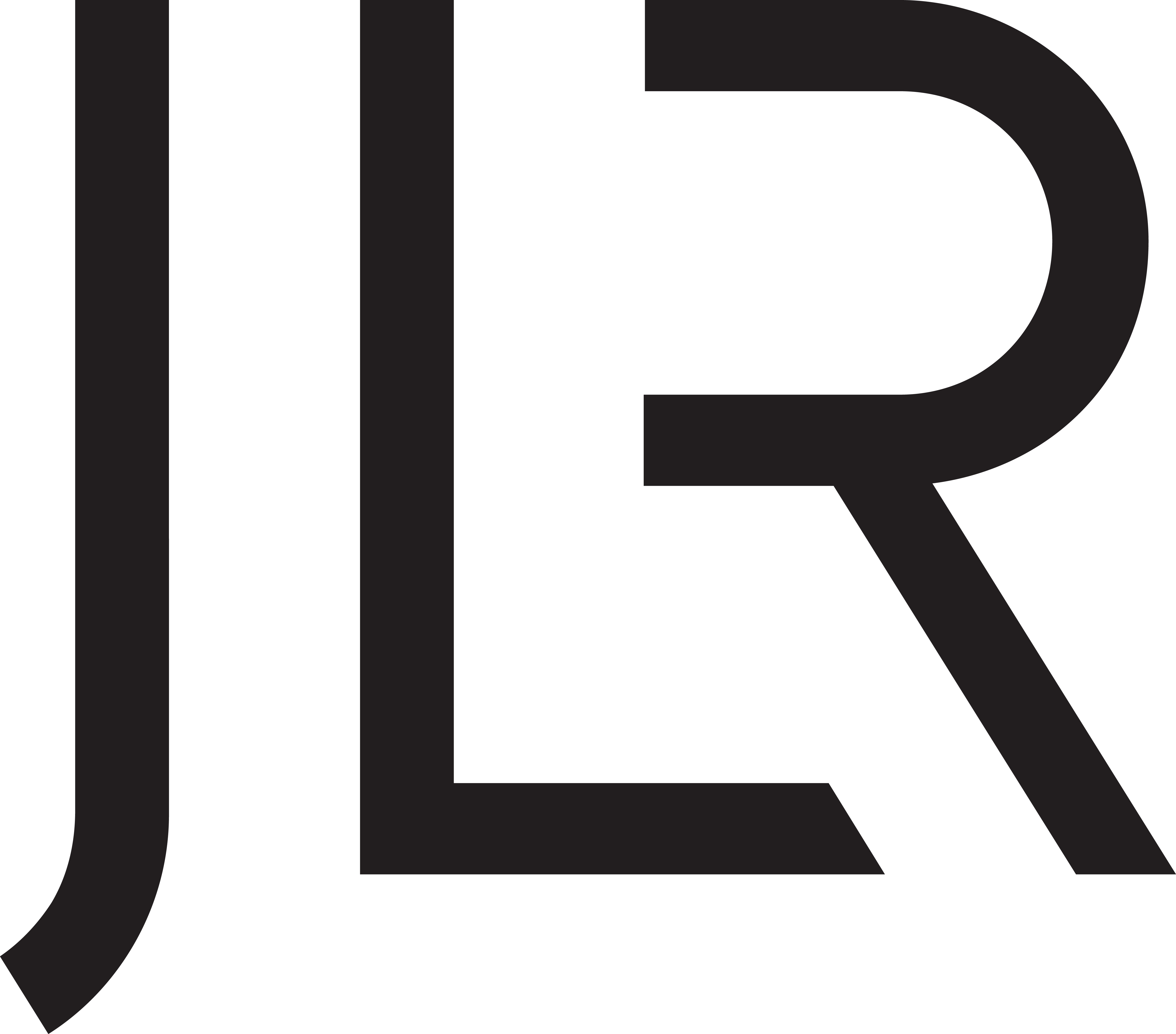 Black JLR letter logo on white background